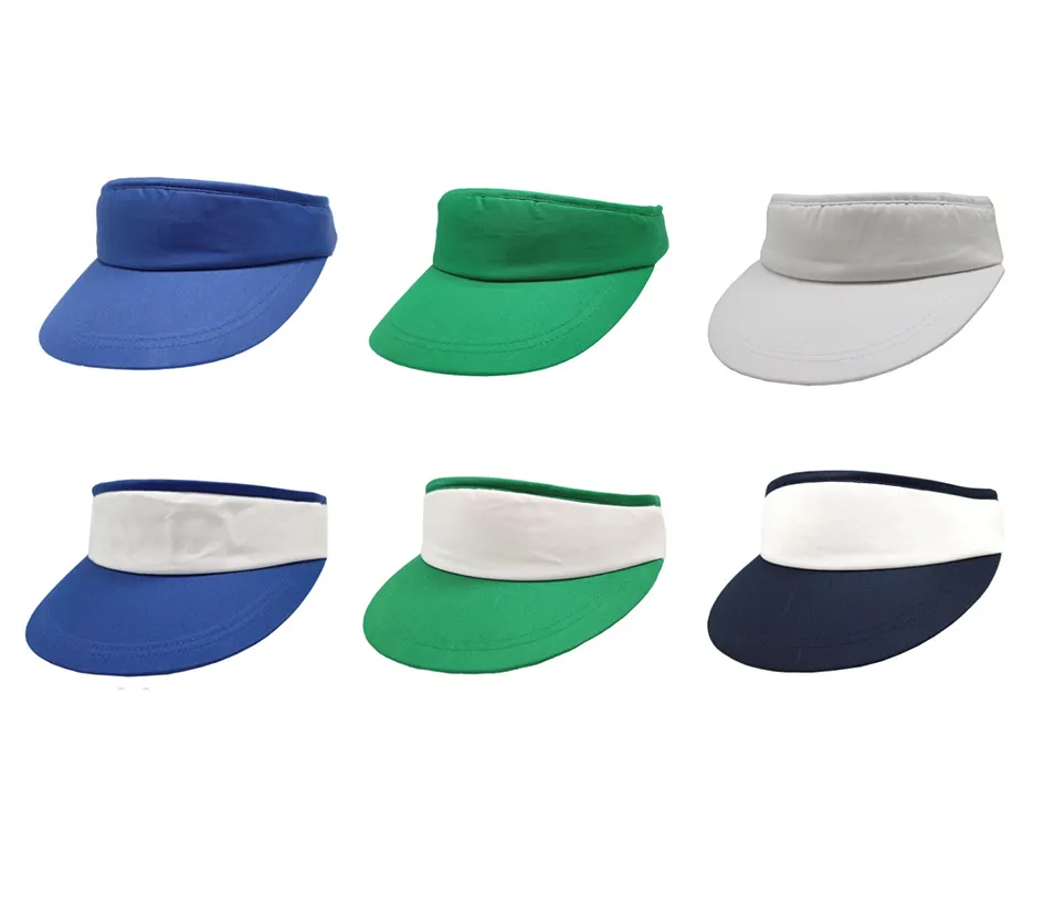 Viseras de verano 1 Viseras de verano lisas o con logo personalizado por cantidad en colores varios para regalos empresarios, acciones promocionales y eventos corporativos.