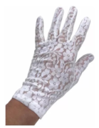 Guantes encaje blanco