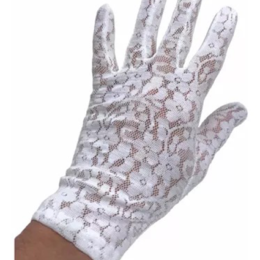 Guantes encaje blanco