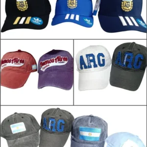 Gorra Argentina en modelos varios de diseño nacional para souvenirs de turismo y regalos corporativos empresarios de empresas.