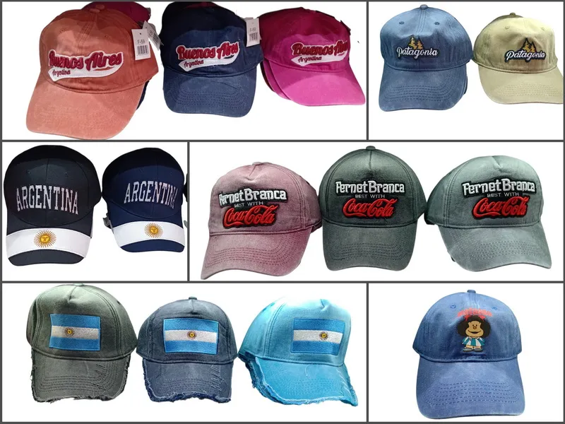 Gorras Argentinas 1 Gorras de Argentina en modelos varios de diseño nacional para souvenirs de turismo y regalos corporativos empresarios de empresas.
