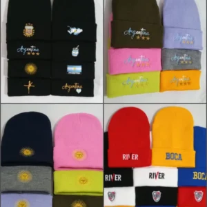 Gorro de lana de Argentina en modelos varios de diseño nacional para souvenirs de turismo y regalos corporativos empresarios de empresas.