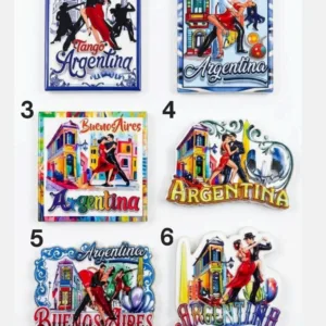 Imanes de Tango Argentina en resina modelos varios artesanales para souvenirs de turismo y regalos empresarios corporativos.