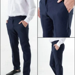 Pantalones de vestir para hombre corte chupín slim fit por mayor para uniformes de personal de atención al público y corporativos.