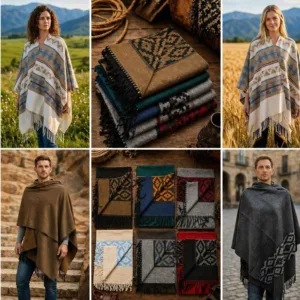Poncho ruana guarda pampa en colores varios regionales para souvenirs de turismo y regalos empresarios corporativos de empresas.