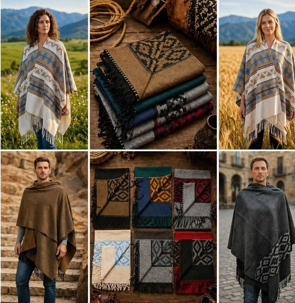 Poncho Ruana guarda pampa 1 Poncho ruana guarda pampa en colores varios regionales para souvenirs de turismo y regalos empresarios corporativos de empresas.