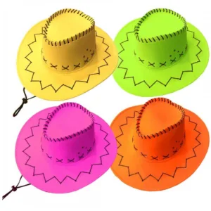 Sombrero cowboy cotillón cuerina colores varios estilo vaquero festivo para regalos empresarios, acciones de marcas y todo tipo de eventos corporativos.