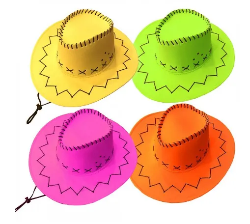 Sombrero Cowboy cotillon 1 Sombrero cowboy cotillón cuerina colores varios estilo vaquero festivo para regalos empresarios, acciones de marcas y todo tipo de eventos corporativos.