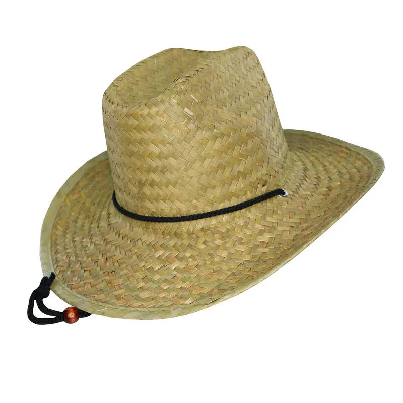 Sombrero cowboy de paja 1 Sombrero cowboy de paja trenzada estilo vaquero para regalos empresarios, acciones promocionales de marcas y todo tipo de eventos corporativos.