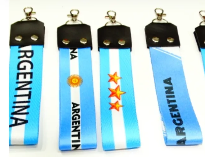 Llaveros de cinta Argentina 1 Llaveros de cinta de Argentina con diseños regionales patrios típicos para souvenirs de turismo y regalos empresarios corporativos.