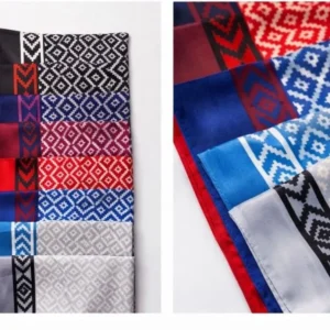 Pañuelos para cuello en modelos varios de diseño textil regional para souvenirs de turismo y regalos corporativos empresarios de empresas.