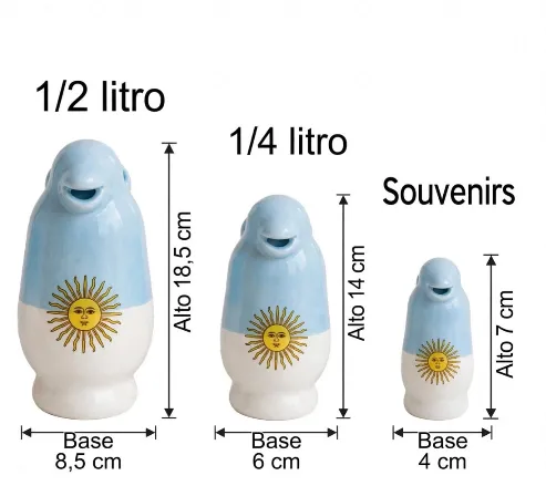 Pinguinos Argentina 1 Pingüinos de Argentina en medidas varias de bazar tradicional para souvenirs de turismo y regalos empresarios corporativos de empresas.