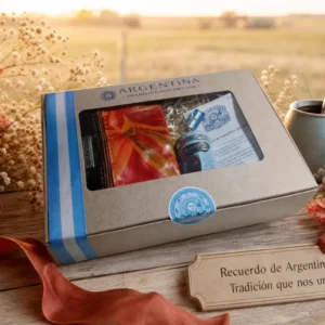 Caja souvenir recuerdo argentina monedero con llavero e imán para regalos empresarios y souvenirs corporativos de turismo.