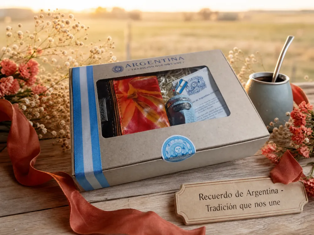Caja Souvenir recuerdo Argentina Monedero | Regalos empresarios 1 Caja souvenir recuerdo argentina monedero con llavero e imán para regalos empresarios y souvenirs corporativos de turismo.