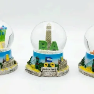 Burbuja decorativa con agua y figura de bailarines de tango para regalos empresarios y souvenirs de turismo de Argentina.
