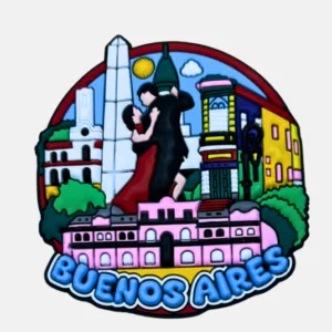 Imanes de goma flexibles y magnéticos con motivos de tango y mapas de Buenos Aires Argentina para regalos empresarios y souvenirs de turismo internacional.
